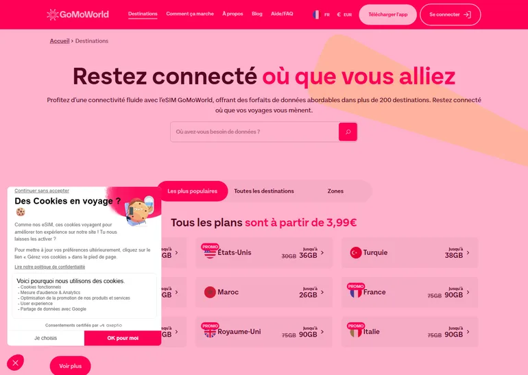 Gomoworld eSIM Erfahrungen Startseite